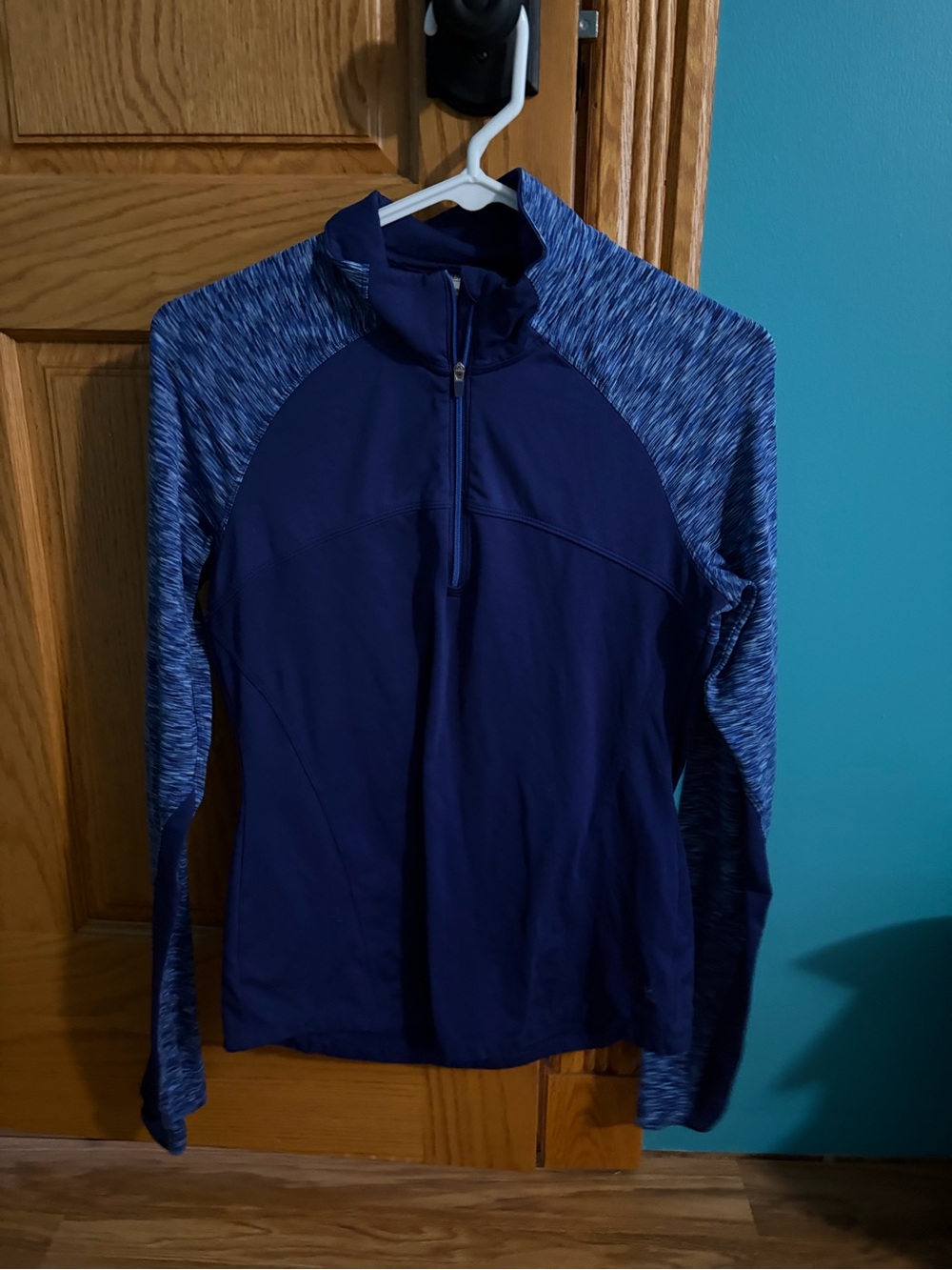 Blue quarter zip